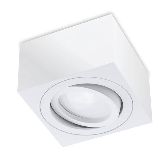 LED Aufbaustrahler Flach - Weiß Eckig 230V 5W Dimmbar 120° - Tablo