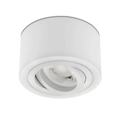 LED Aufbaustrahler Flach - Weiß Rund 230V 5W Dimmbar - Tablo