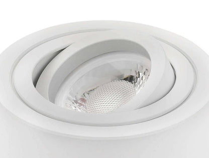 LED Aufbaustrahler Flach - Weiß Rund 230V 5W Dimmbar - Tablo