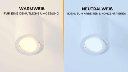 Aufbauspot IP44 Schwarz rund inkl. 5W GU10 LED - Lavabo