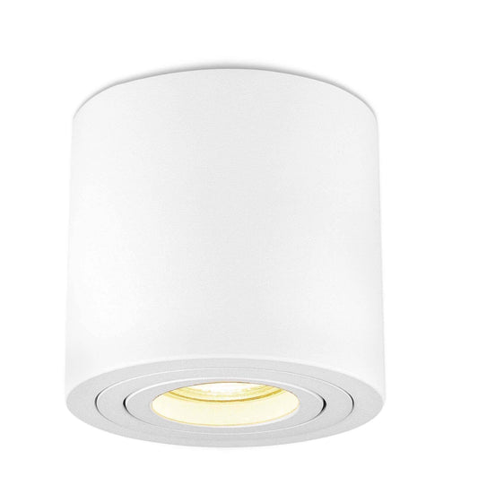 LED Aufbaustrahler IP44 Weiß Rund - 5W GU10 230V - Lavabo