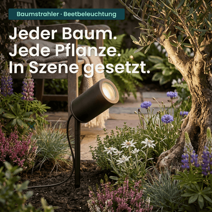 Gartenstrahler mit Erdspieß IP67 inkl. LED GU10 5W 230V Dimmbar