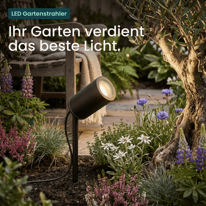 Gartenstrahler mit Erdspieß IP67 inkl. LED GU10 5W 230V