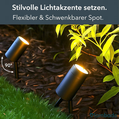 Gartenstrahler mit Erdspieß IP67 inkl. LED GU10 5W 230V