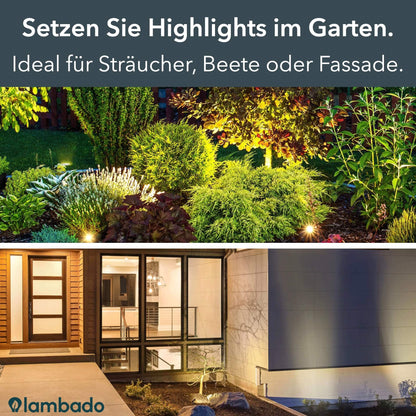 Gartenstrahler mit Erdspieß IP67 inkl. LED GU10 5W 230V