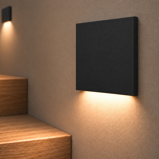 Treppenbeleuchtung - LED Wandeinbauleuchte Down Schwarz - 230V 1,5W CCT