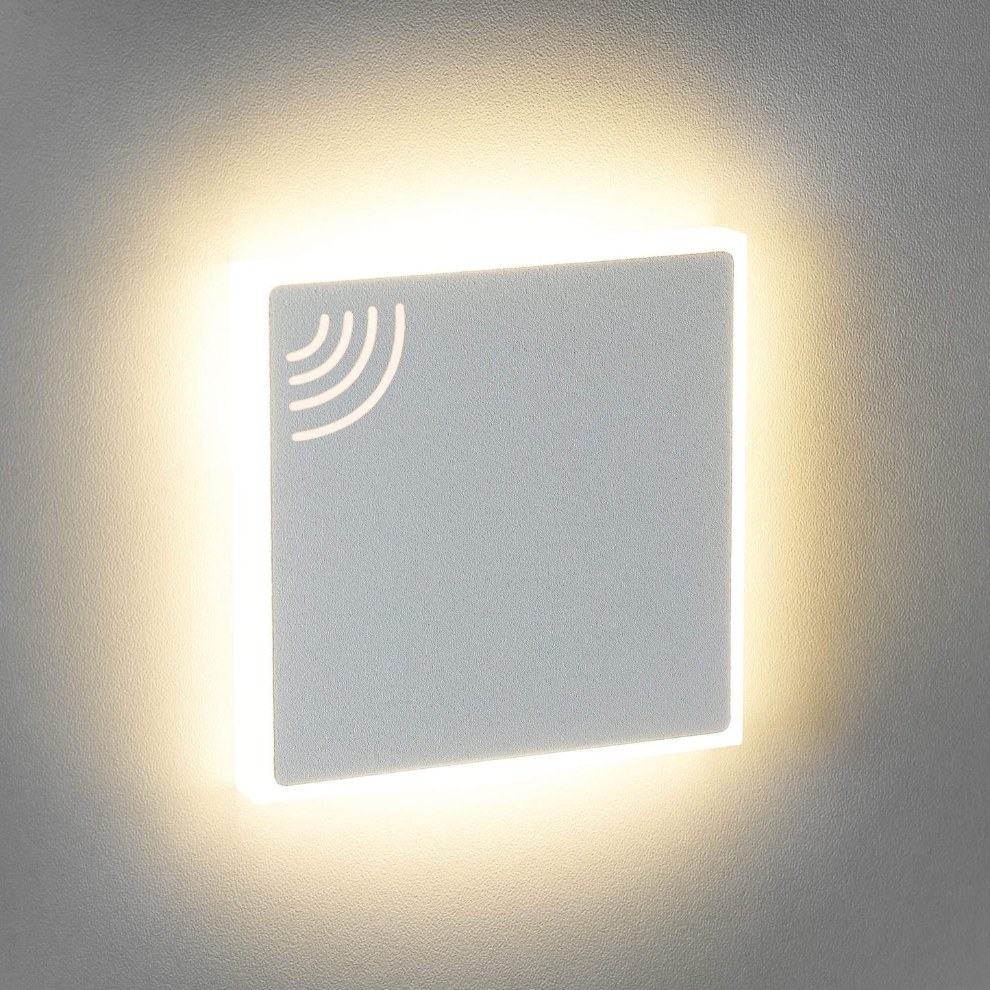 Treppenbeleuchtung mit Bewegungsmelder in Weiss quadratisch - 230V 1,5W LED