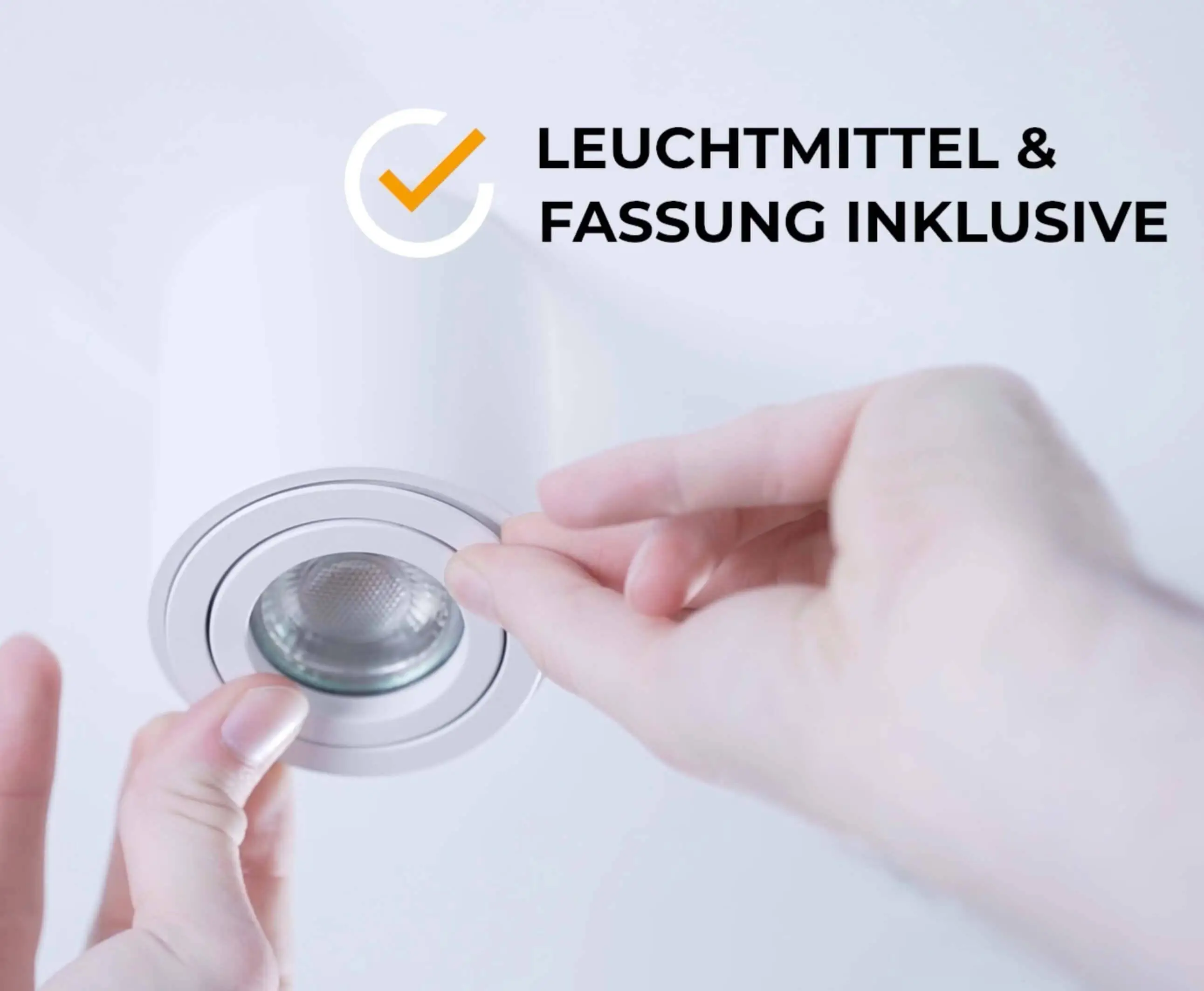 LED Aufbaustrahler Dimmbar - Alu Weiß Eckig 5W GU10 230V - Glabo