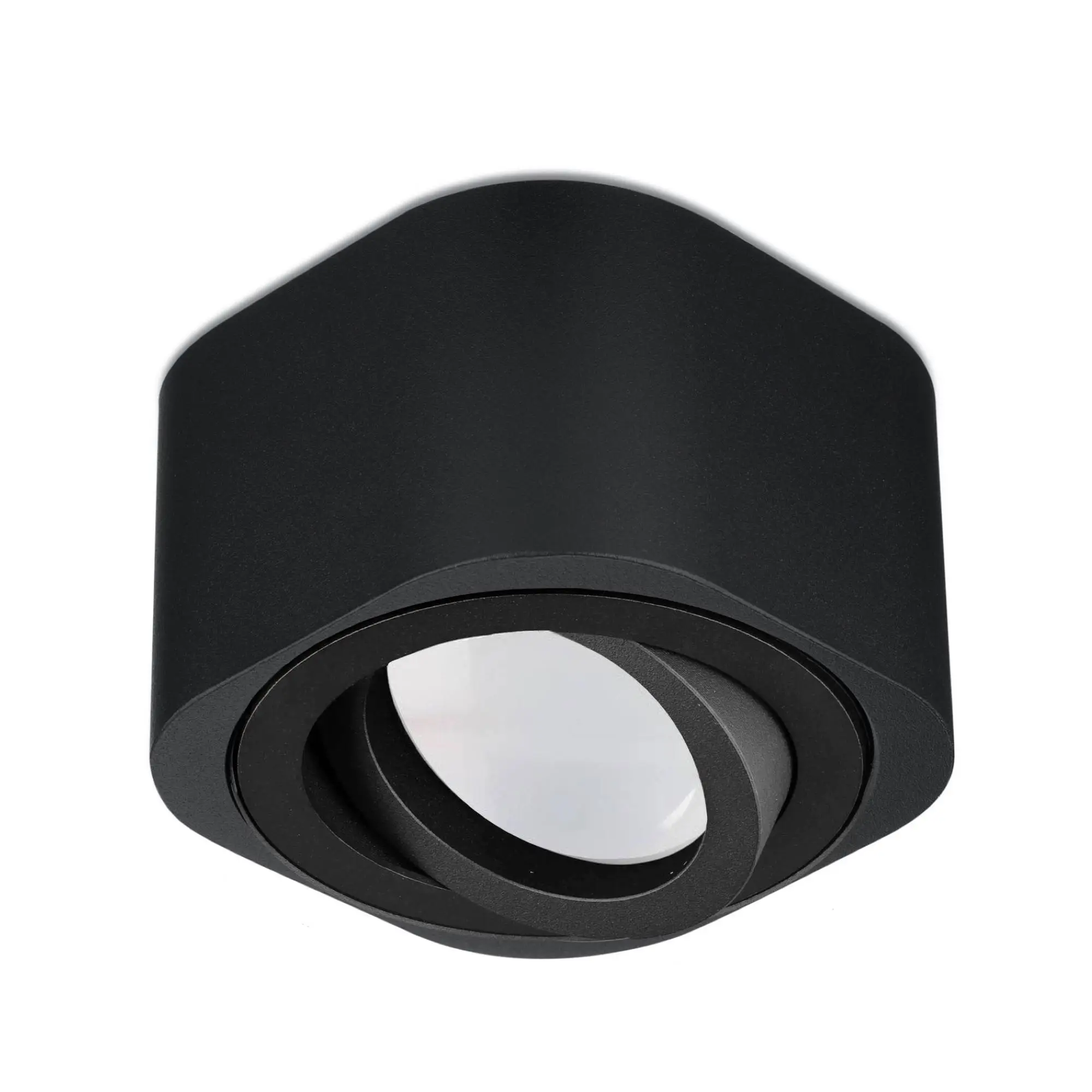 LED Aufbaustrahler Flach in Schwarz 230V 5W Dimmbar satiniert - Tablo