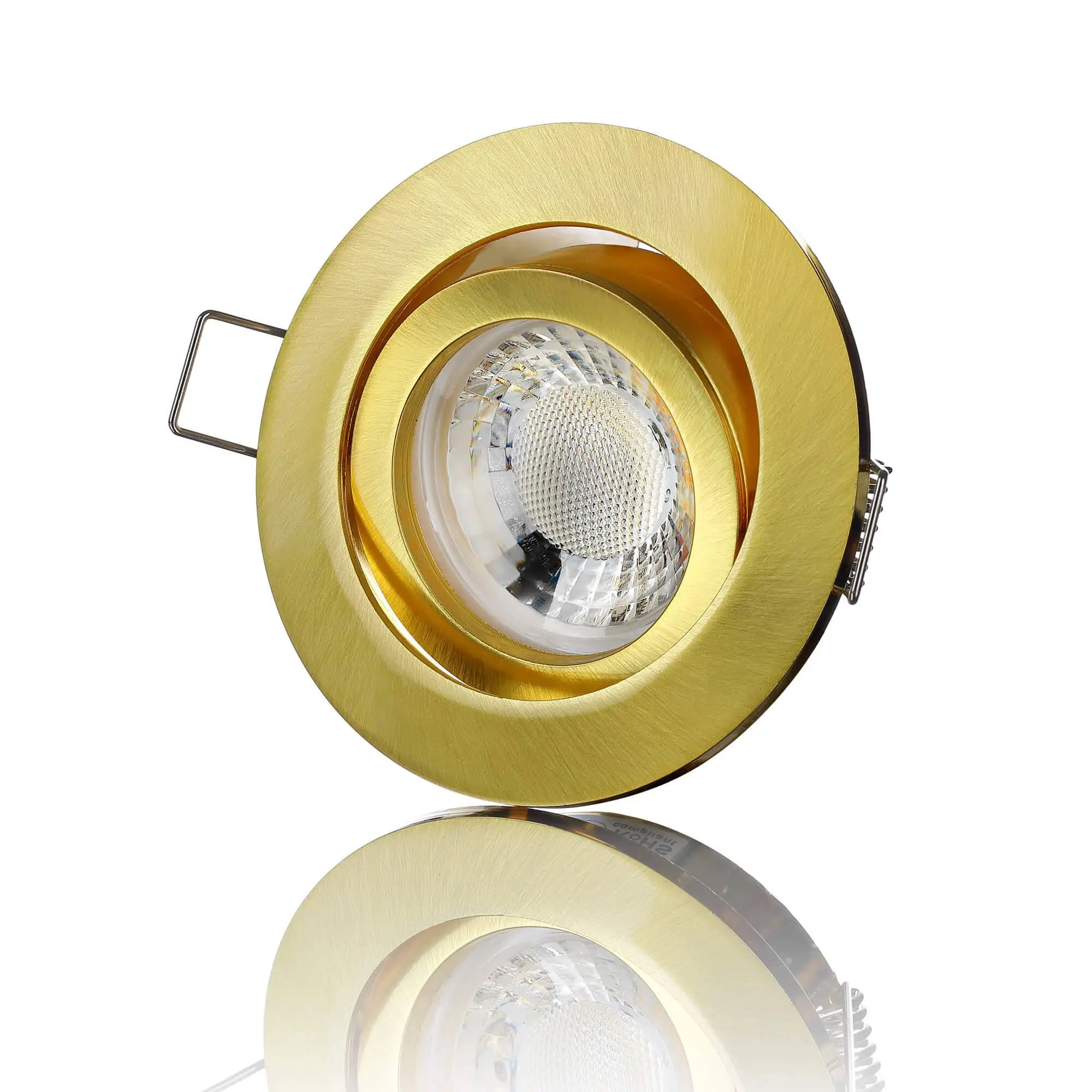 LED Einbaustrahler Flach - Gold Rund 5W LED Dimmbar - Rapid