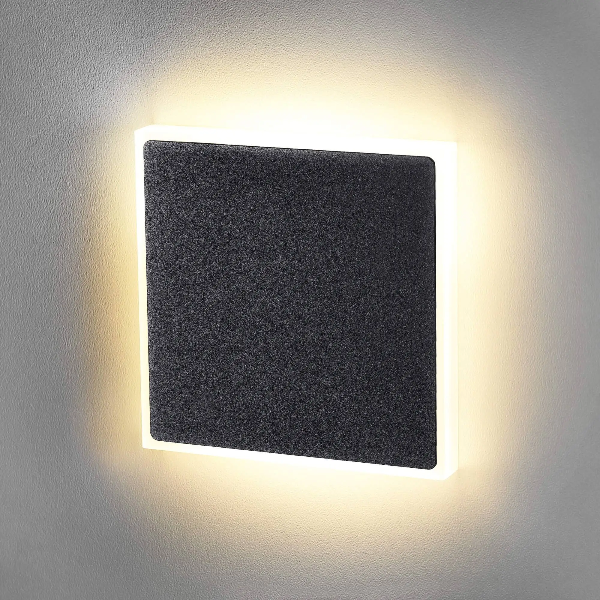 Treppenbeleuchtung - LED Wandeinbauleuchte in Schwarz quadratisch - 230V 1,5W