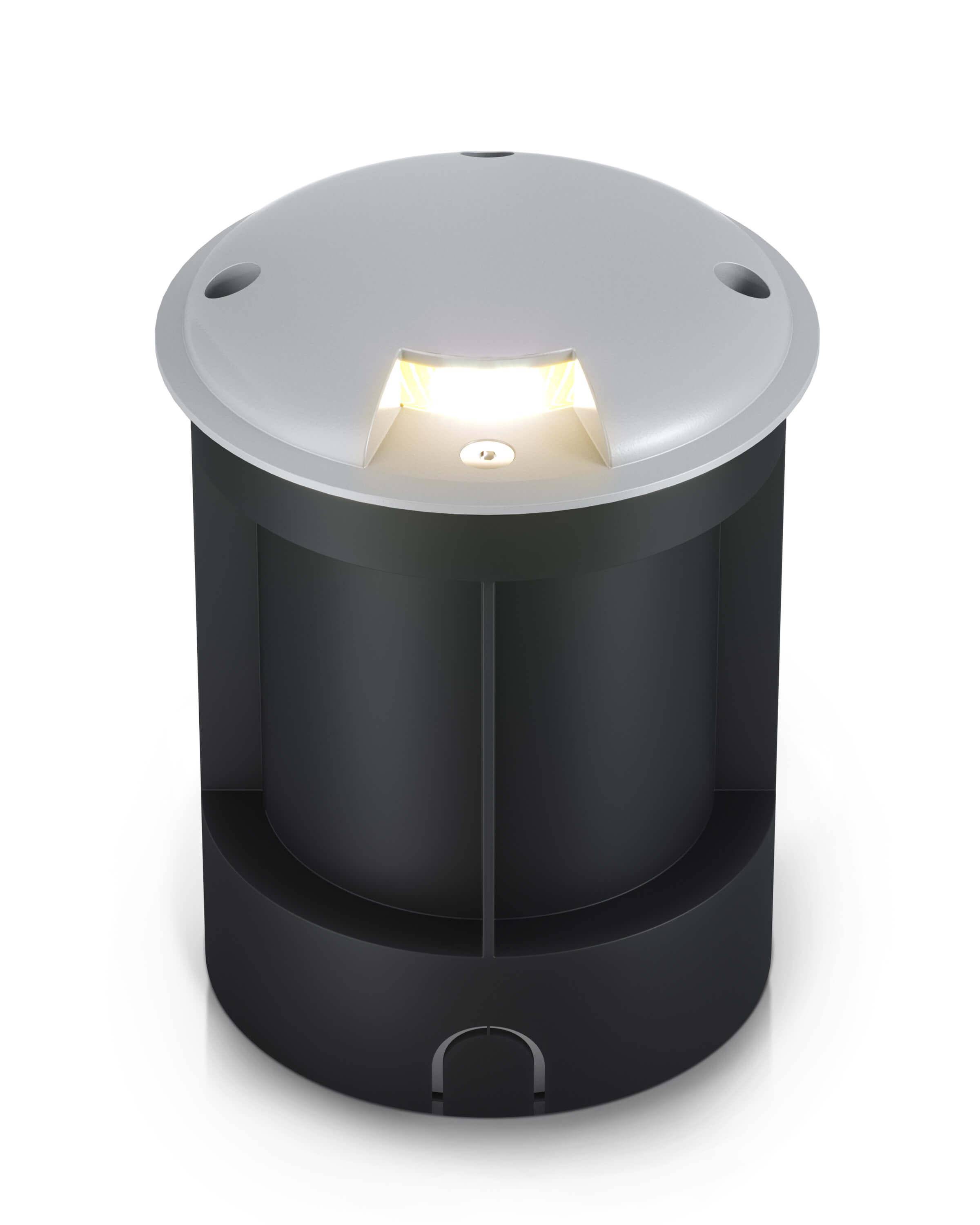 LED Bodenleuchte für außen in Grau 1-flammig inkl. 5W GU10 230V
