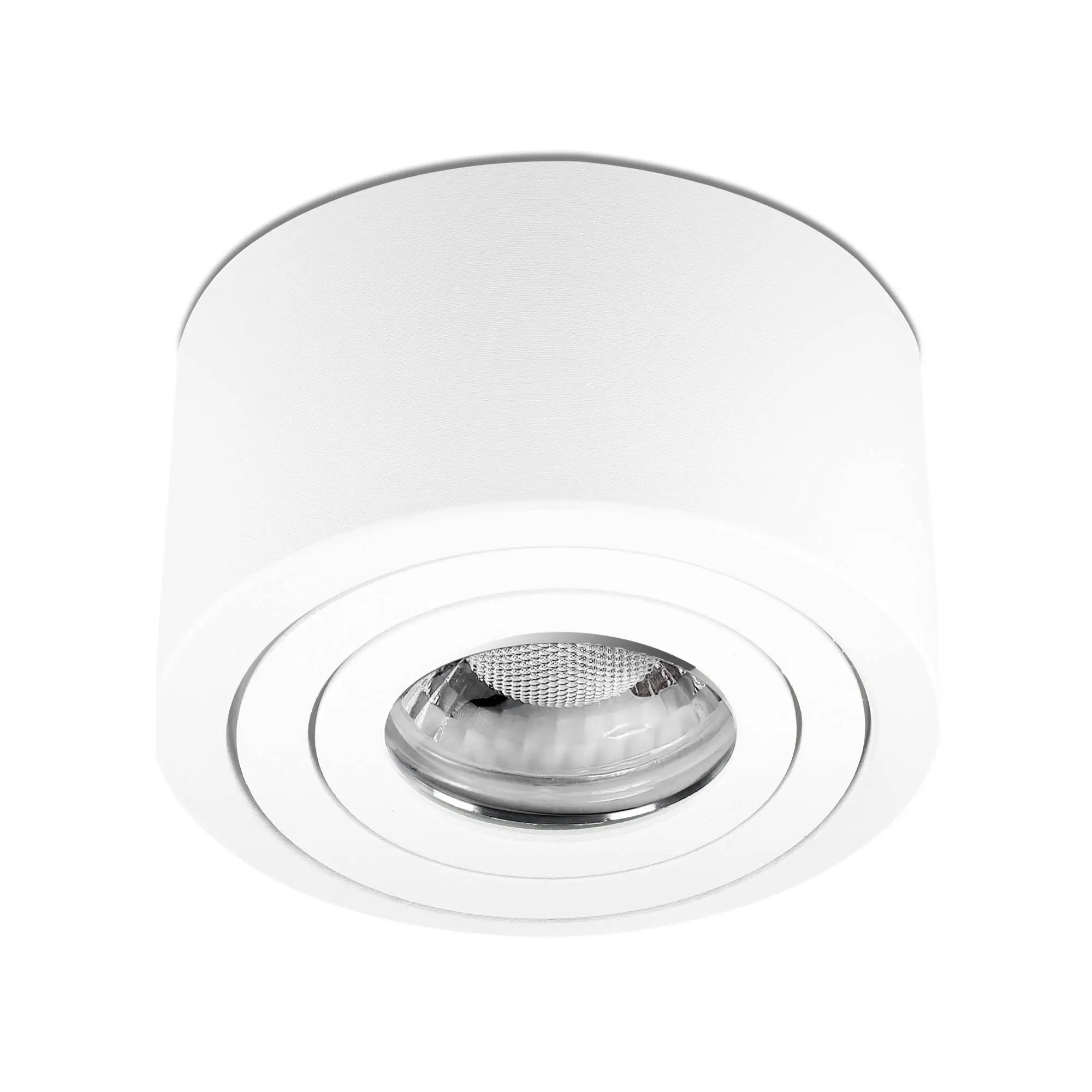 LED Aufbaustrahler IP44 Flach in Weiß Rund 230V 5W Dimmbar - Tablo