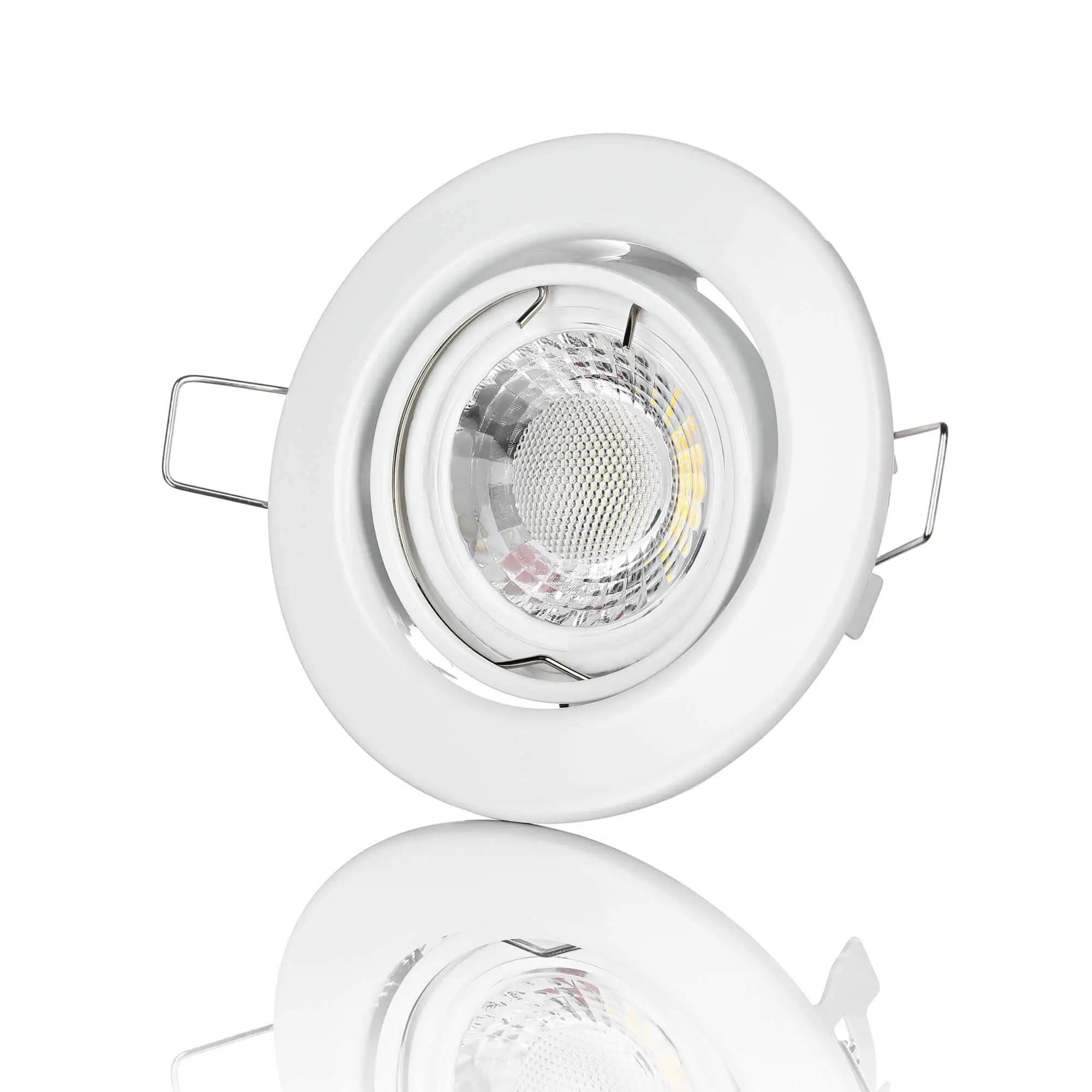 LED Einbaustrahler 230V - Weiß Rund 5W GU10 LED - Classico