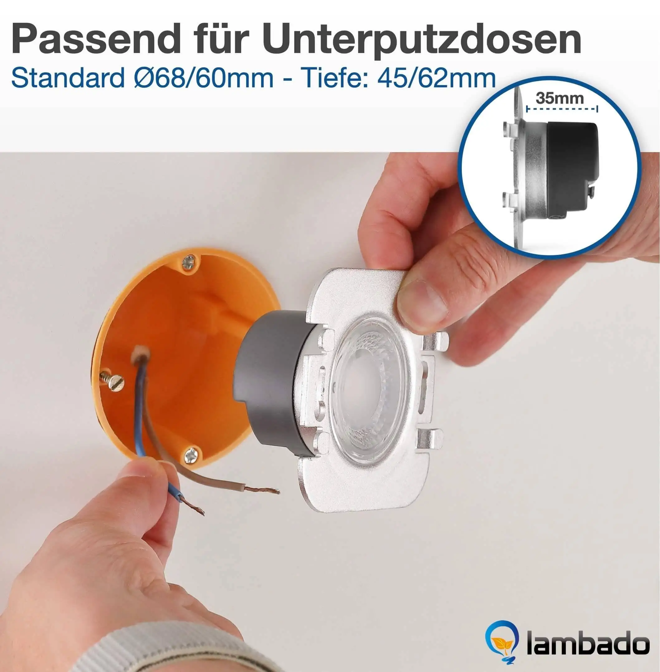 LED Treppenbeleuchtung mit Bewegungsmelder Alu gebürstet rund - 230V 1,5W