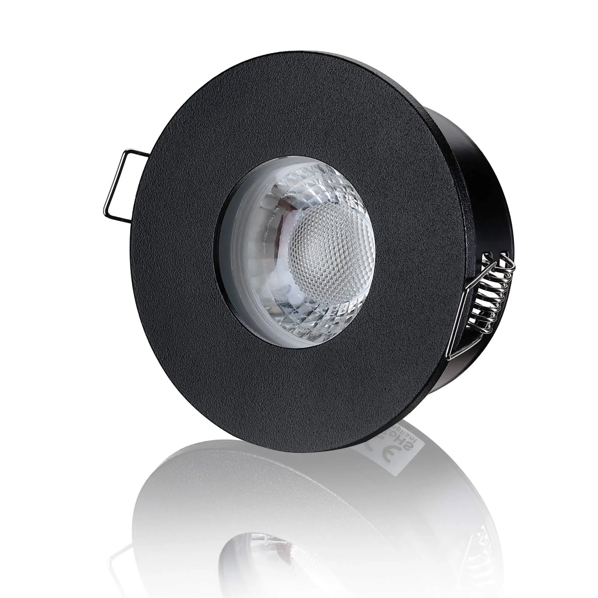 LED Einbaustrahler IP65 - Schwarz Rund 5W GU10 - Fora