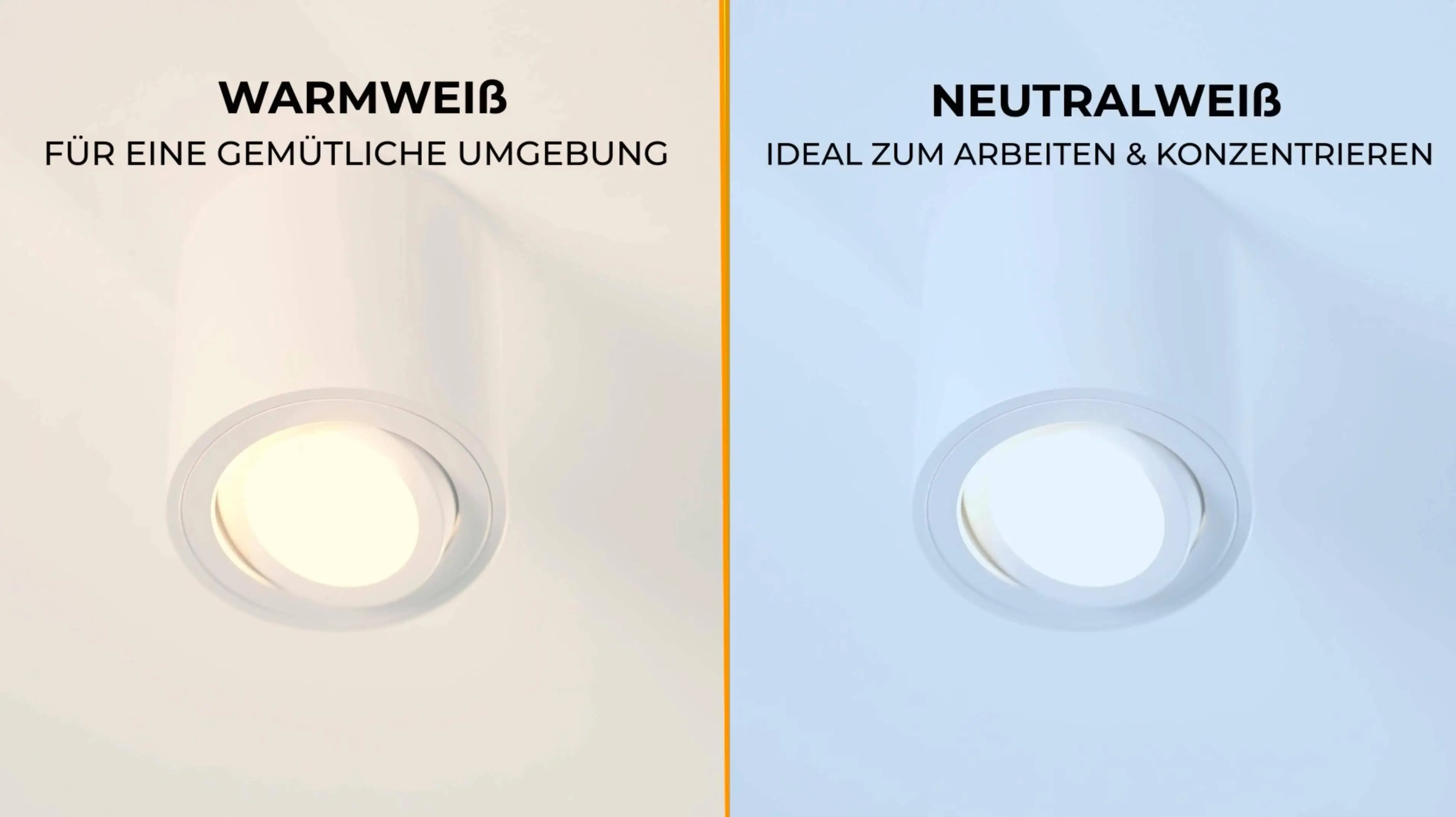 LED Aufbaustrahler Dimmbar - Alu Weiß Rund 5W GU10 230V - Glabo