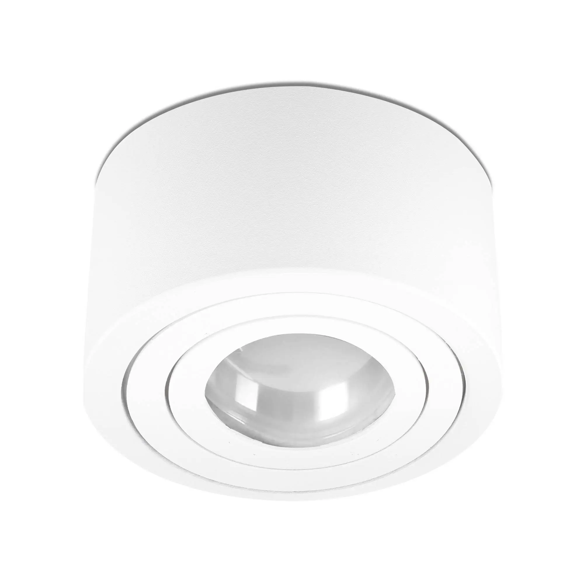 LED Aufbaustrahler IP44 Flach in Weiß Rund 230V 5W Dimmbar 120° - Tablo