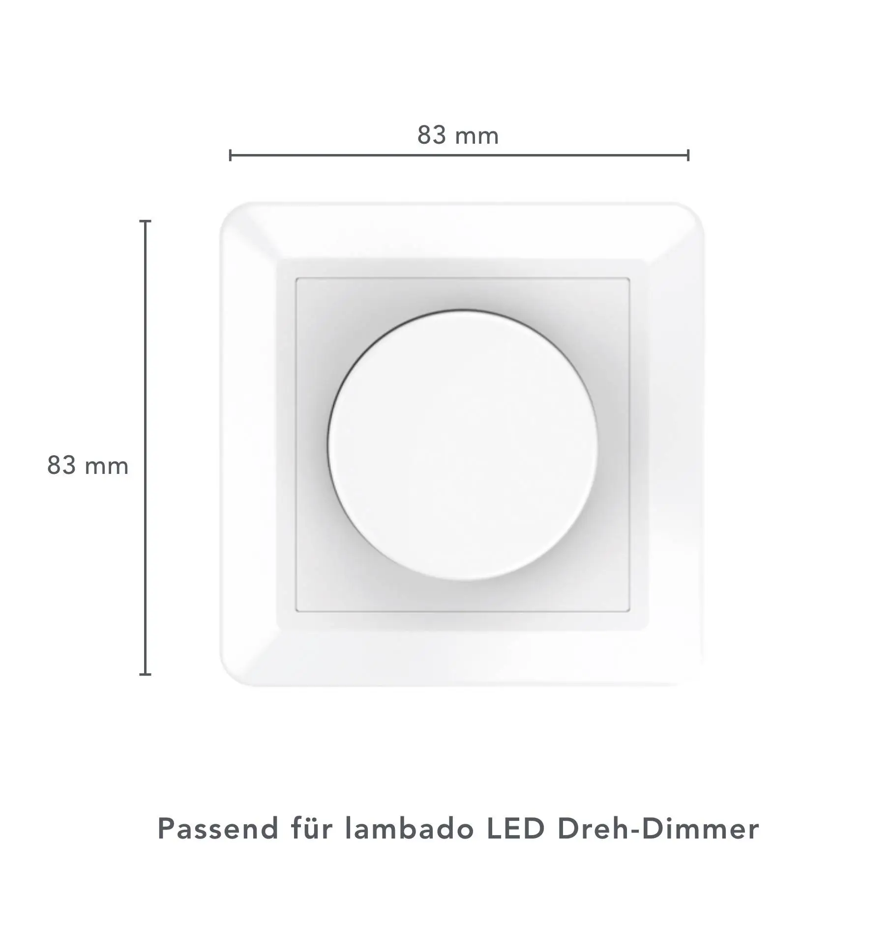 Abdeckung / Rahmen für LED Dreh-Dimmer 230V