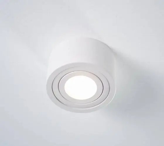 LED Aufbaustrahler Flach in Weiß Rund 230V 5W Dimmbar - Tablo