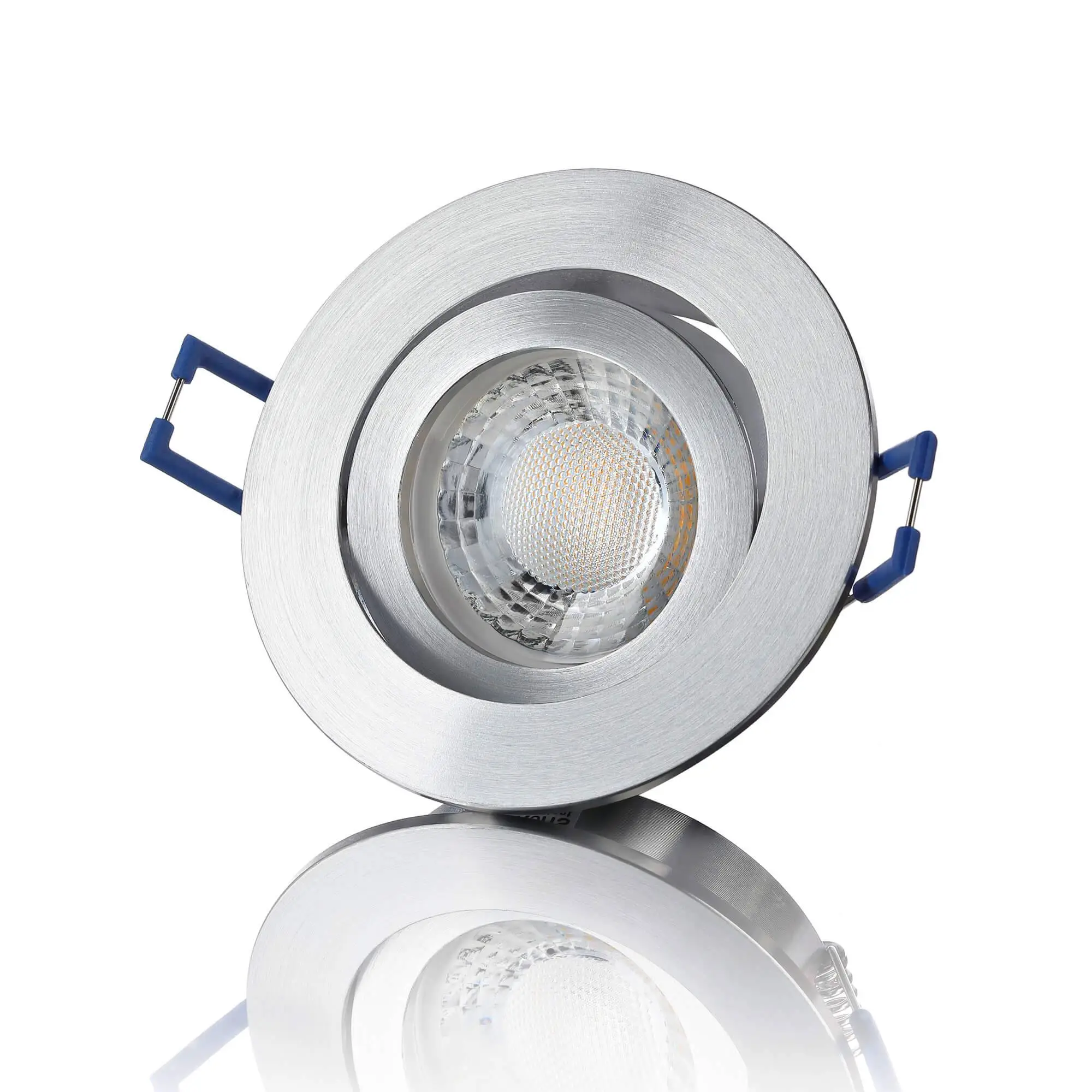 LED Einbaustrahler Dimmbar - Alu Feinschliff Rund 5W GU10 LED - Rapid