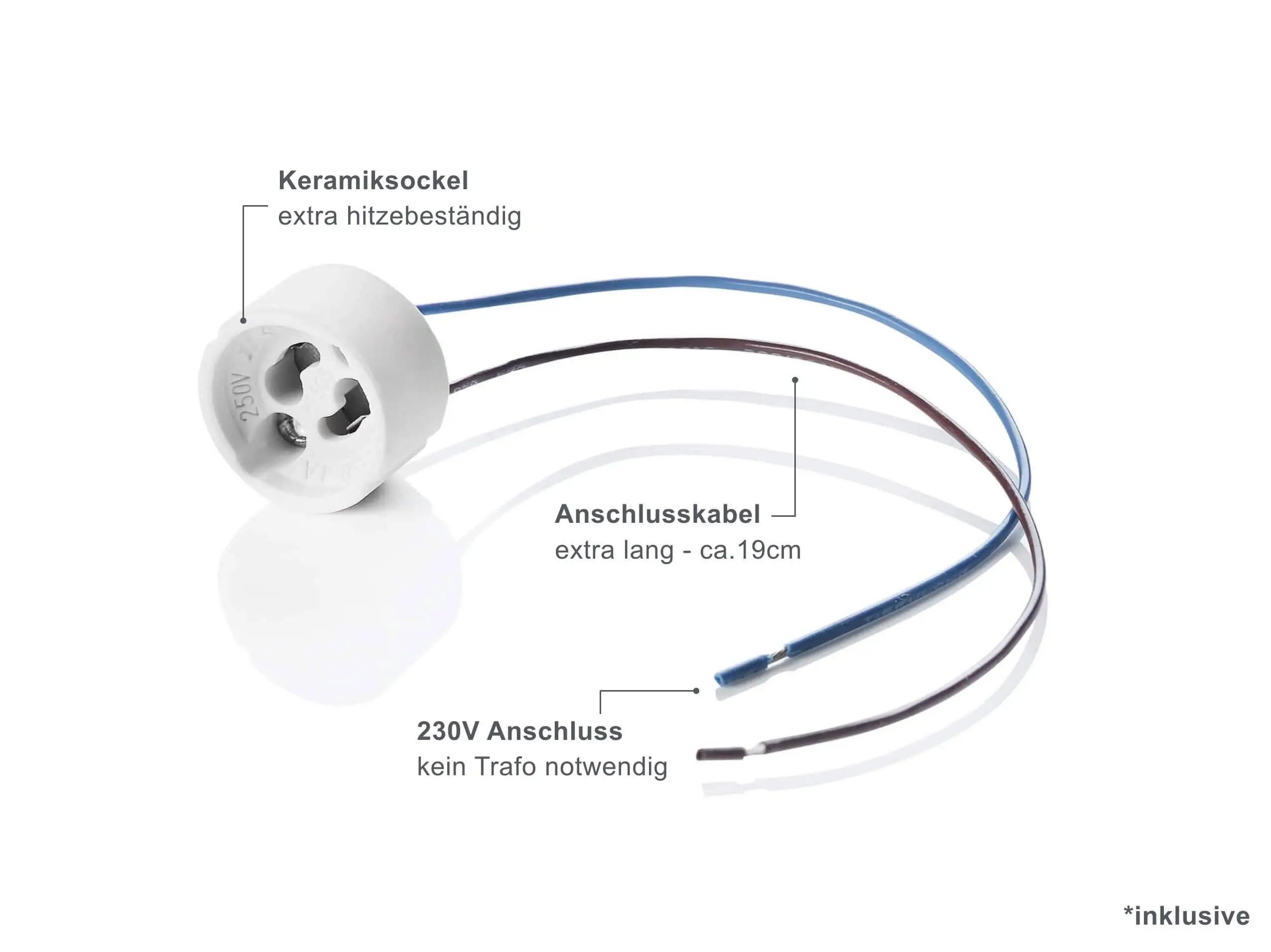 LED Einbaustrahler 230V - Chrom Rund 5W GU10 LED - Classico