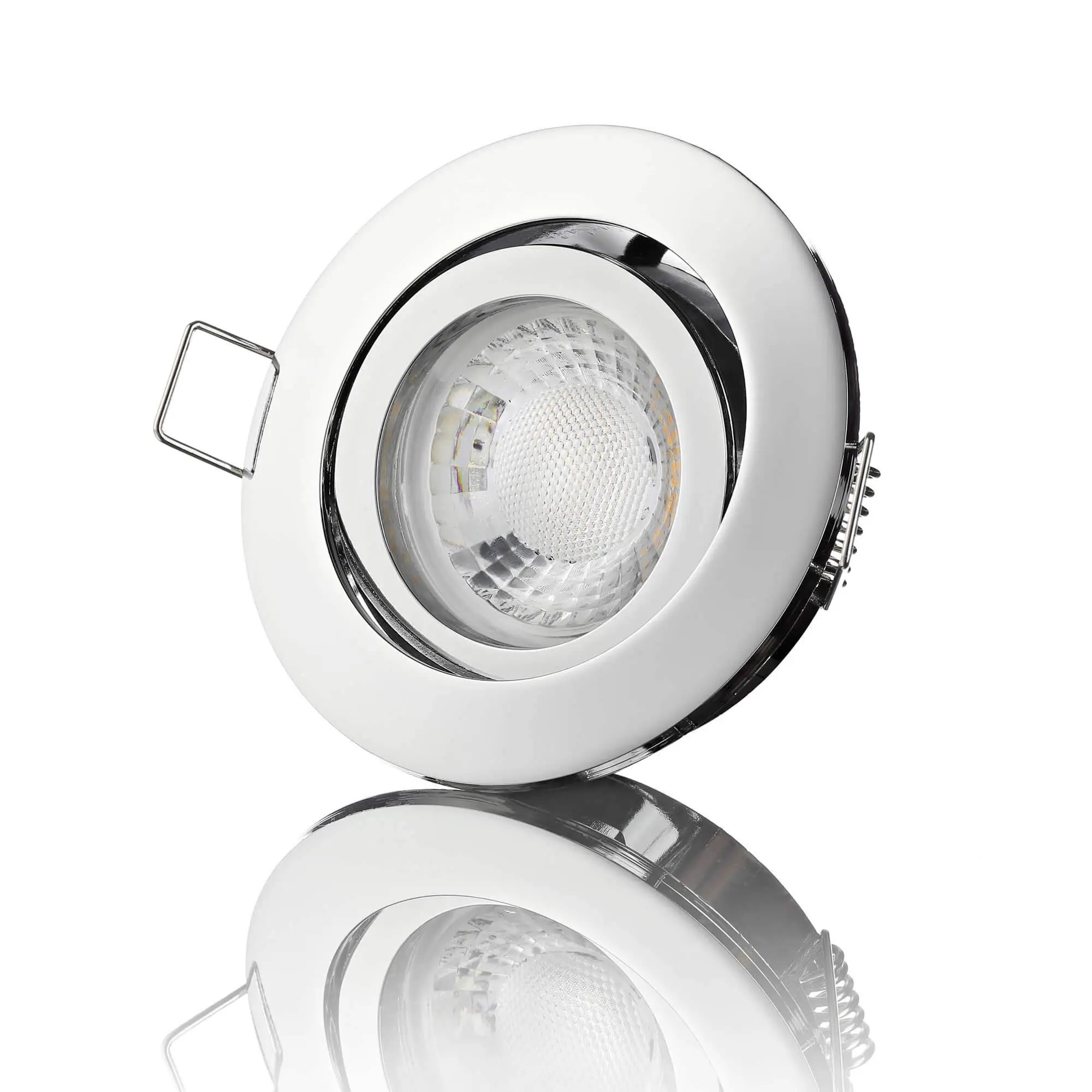 LED Einbaustrahler Dimmbar - Chrom Rund 5W GU10 LED - Rapid