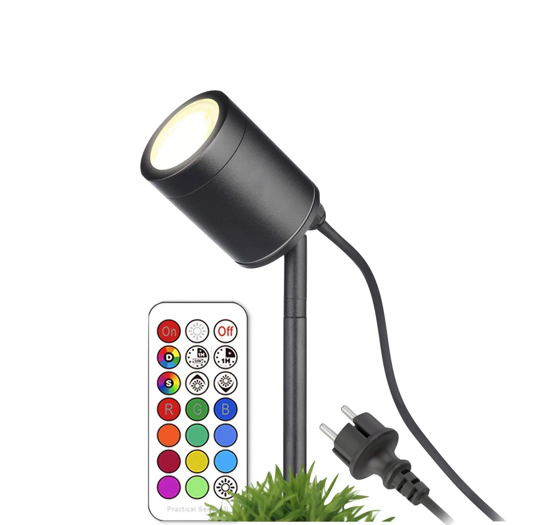 Gartenstrahler mit Erdspieß IP67 inkl. RGB+CCT Farbwechsel 5W LED-Modul